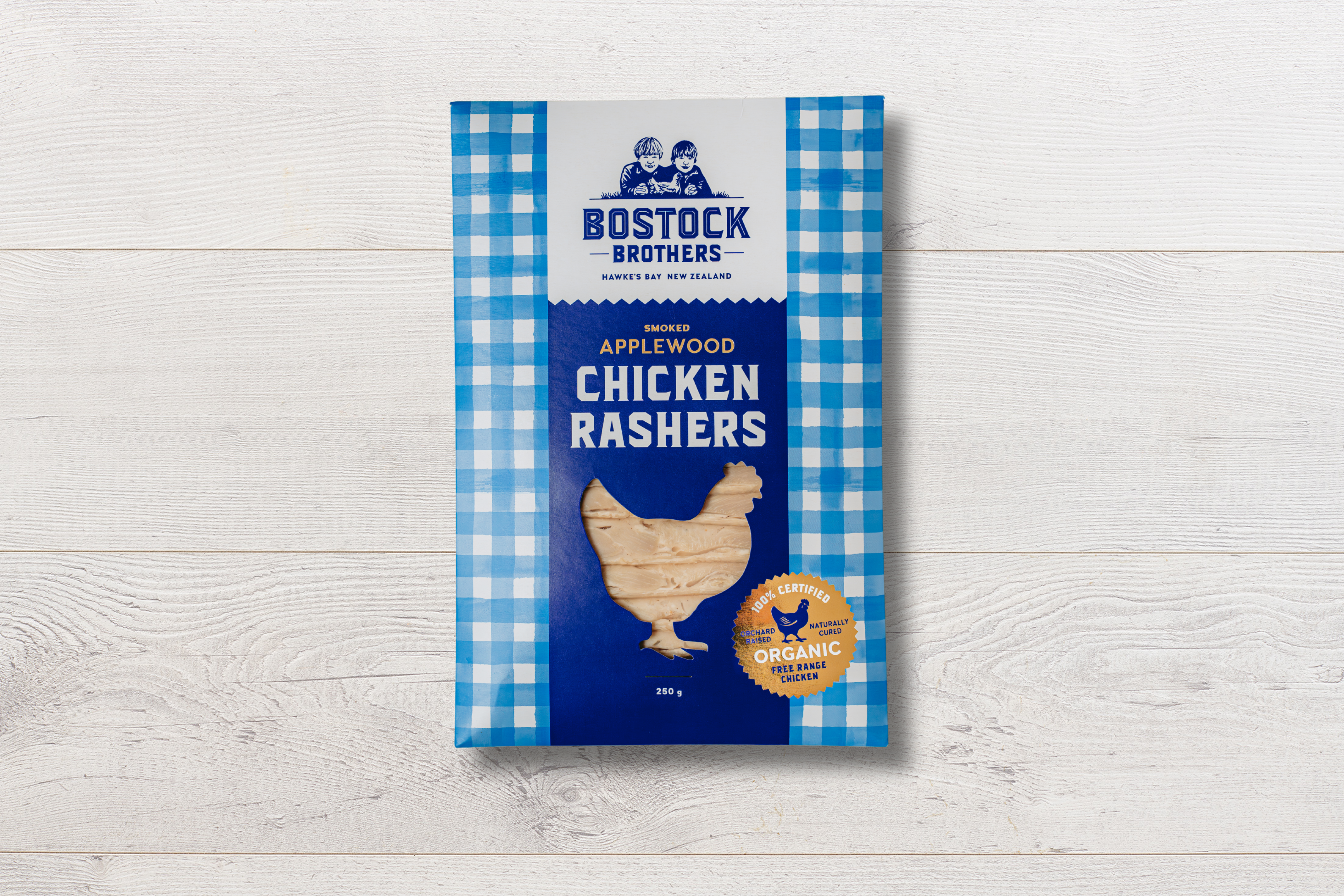 Organic Smoked Chicken Rasher - 250g Bostocks